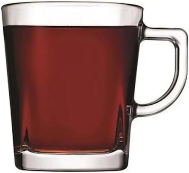طقم مجات شاي كارى 6 اكواب 270 مل لون شفاف صناعة تركية - Image 2