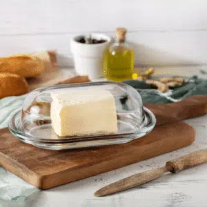 طبق لزبدة والجبن تركي باشابشتي  مع غطاء – قطعة واحدة